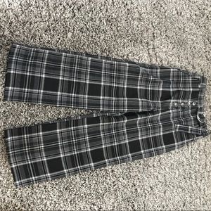 TOPSHOP PLAID FLARE HIGH WAISTED PANTS SIZE US4